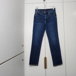 J.Crew Essential Straight Leg Jeans Women's Size 25 Denim Dark Blue Wash